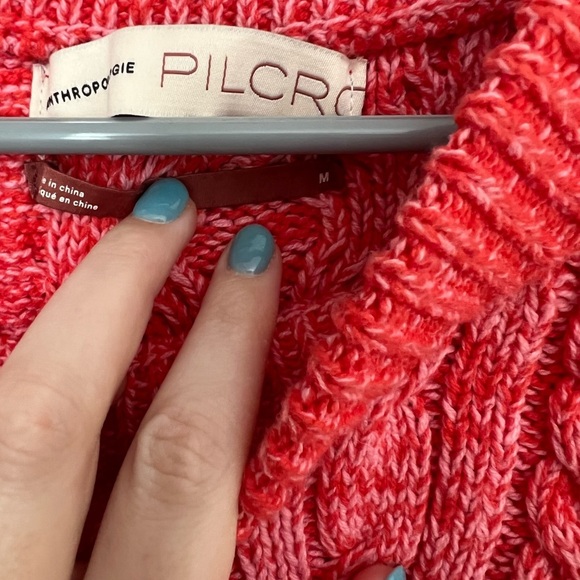 Pilcro Anthropology Coral Knit Sweater M - Picture 3 of 3
